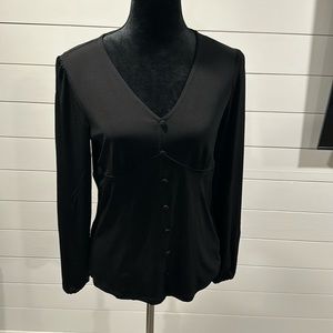 Women’s Tahari black long sleeve top. Size M